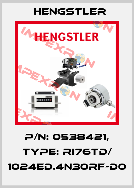 p/n: 0538421, Type: RI76TD/ 1024ED.4N30RF-D0 Hengstler