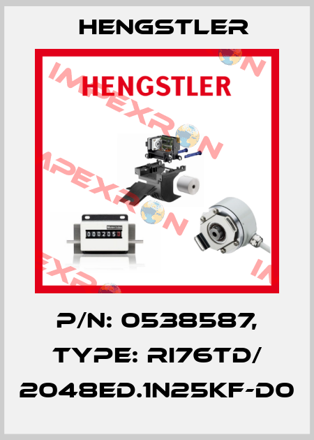 p/n: 0538587, Type: RI76TD/ 2048ED.1N25KF-D0 Hengstler