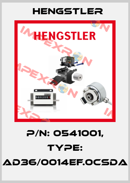 p/n: 0541001, Type: AD36/0014EF.0CSDA Hengstler
