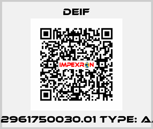 P/N: 2961750030.01 Type: AAL-2 Deif