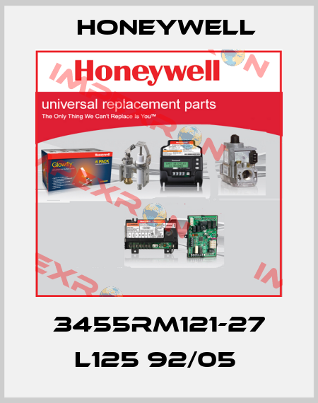 3455RM121-27 L125 92/05  Honeywell