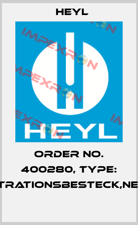 Order No. 400280, Type: KSS-Titrationsbesteck,neutral  Heyl