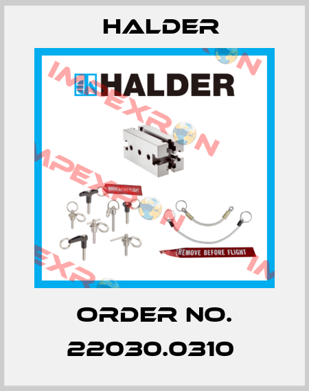 Order No. 22030.0310  Halder