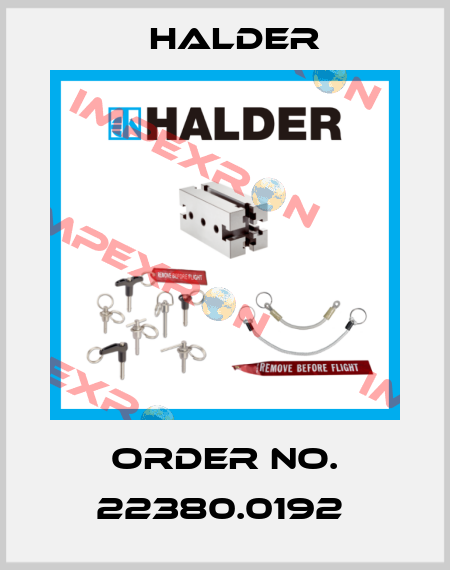 Order No. 22380.0192  Halder
