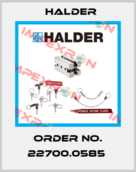 Order No. 22700.0585  Halder