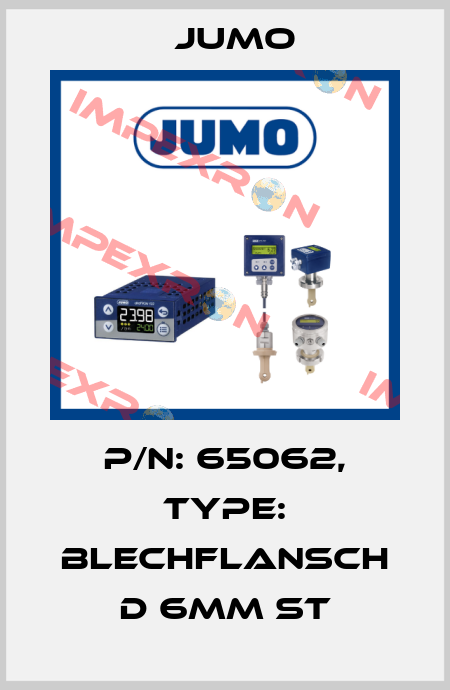 p/n: 65062, Type: Blechflansch D 6mm St Jumo