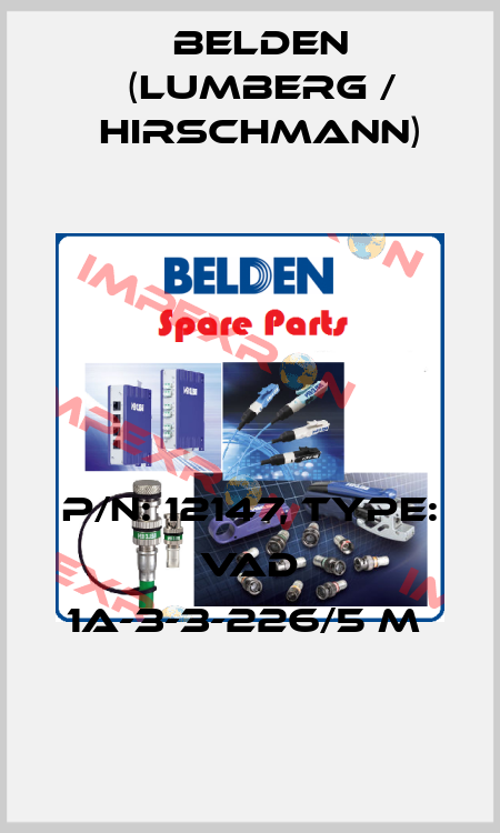 P/N: 12147, Type: VAD 1A-3-3-226/5 M  Belden (Lumberg / Hirschmann)