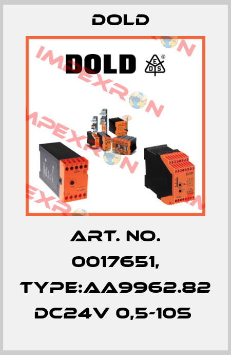 Art. No. 0017651, Type:AA9962.82 DC24V 0,5-10S  Dold