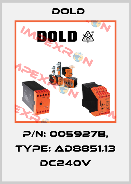 p/n: 0059278, Type: AD8851.13 DC240V Dold