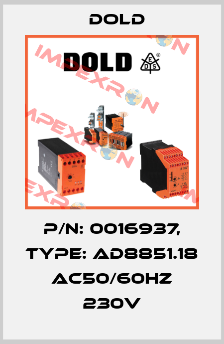 p/n: 0016937, Type: AD8851.18 AC50/60HZ 230V Dold