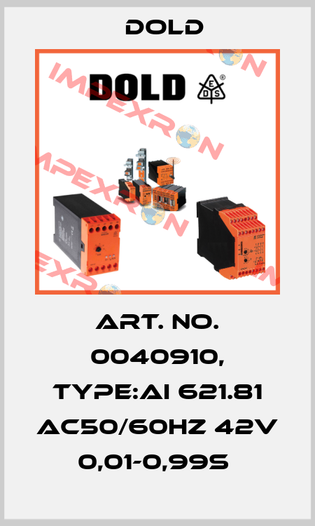 Art. No. 0040910, Type:AI 621.81 AC50/60HZ 42V 0,01-0,99S  Dold