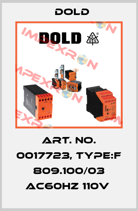 Art. No. 0017723, Type:F  809.100/03 AC60HZ 110V  Dold