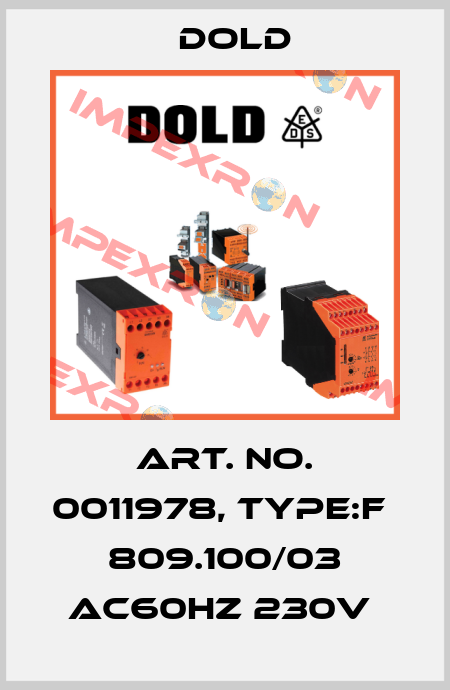 Art. No. 0011978, Type:F  809.100/03 AC60HZ 230V  Dold