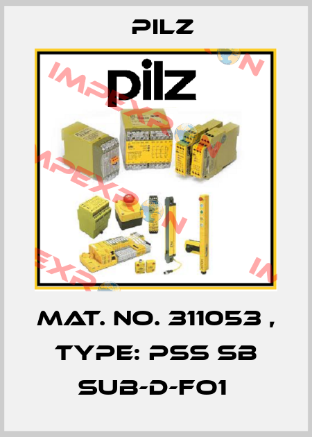 Mat. No. 311053 , Type: PSS SB SUB-D-FO1  Pilz