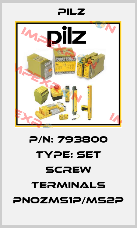 P/N: 793800 Type: Set screw terminals PNOZms1p/ms2p Pilz