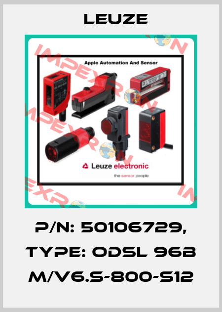 p/n: 50106729, Type: ODSL 96B M/V6.S-800-S12 Leuze
