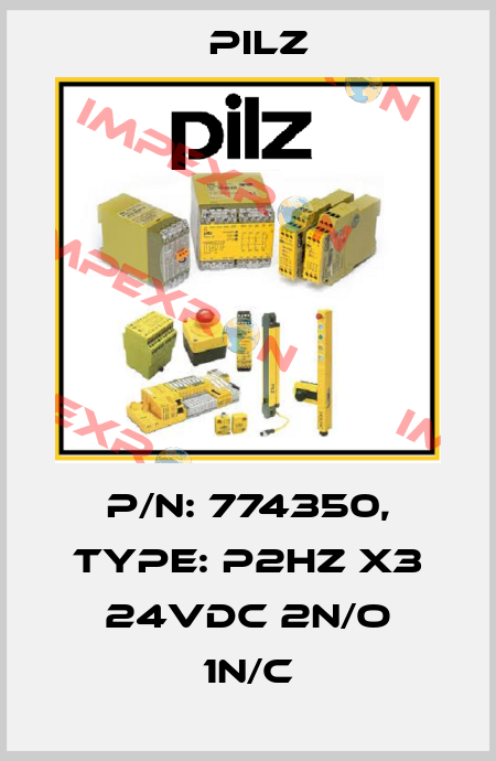 p/n: 774350, Type: P2HZ X3 24VDC 2n/o 1n/c Pilz