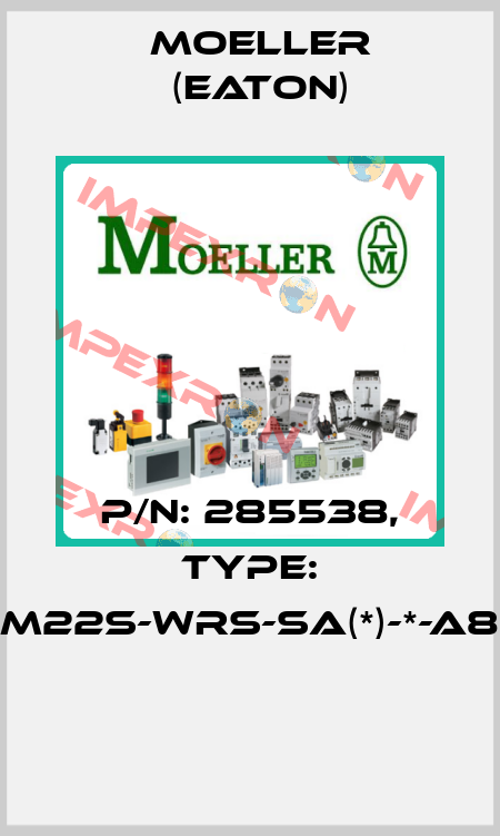 P/N: 285538, Type: M22S-WRS-SA(*)-*-A8  Moeller (Eaton)