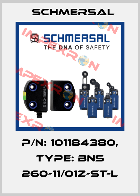 p/n: 101184380, Type: BNS 260-11/01Z-ST-L Schmersal