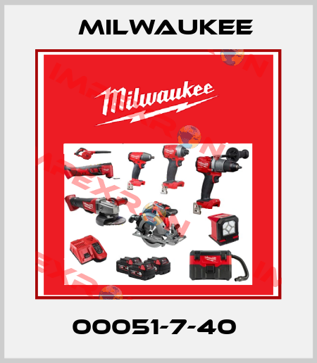 00051-7-40  Milwaukee