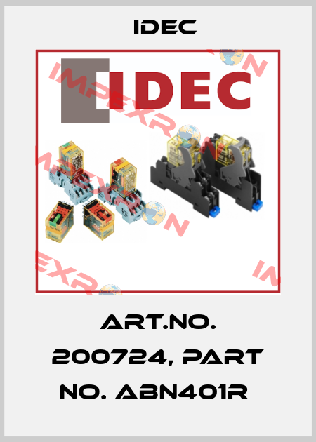 Art.No. 200724, Part No. ABN401R  Idec