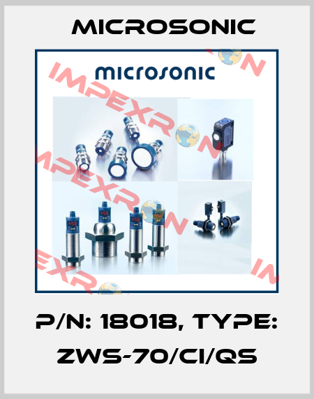 p/n: 18018, Type: zws-70/CI/QS Microsonic