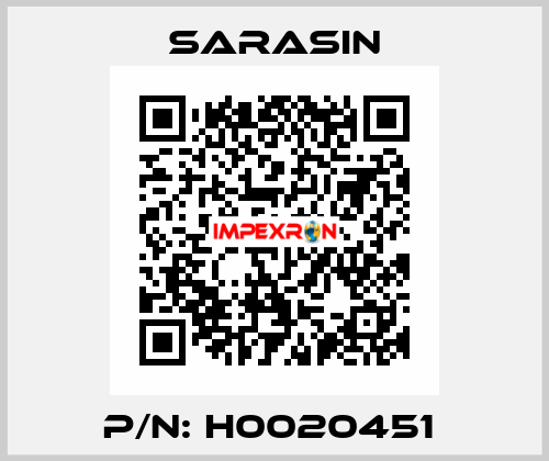 P/N: H0020451  Sarasin