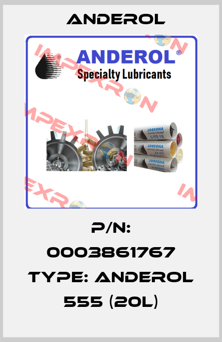 p/n: 0003861767 type: ANDEROL 555 (20L) Anderol