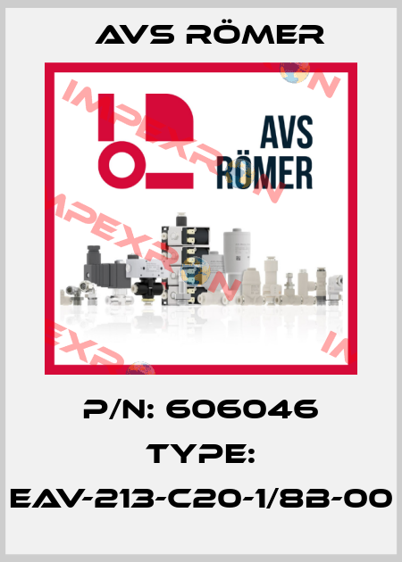 P/N: 606046 Type: EAV-213-C20-1/8B-00 Avs Römer