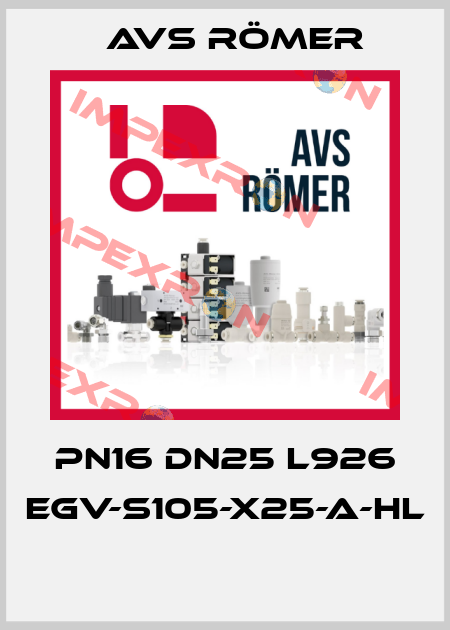 PN16 DN25 L926 EGV-S105-X25-A-HL  Avs Römer