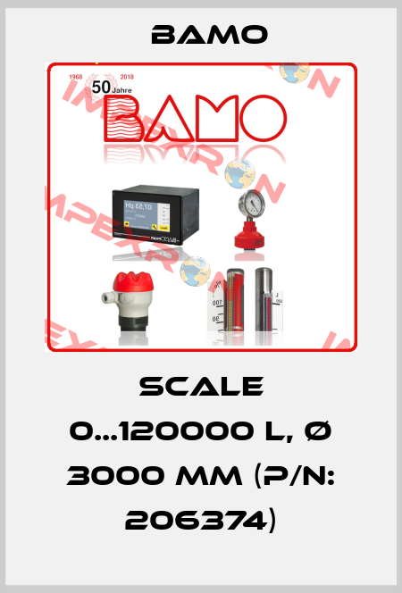 Scale 0...120000 L, Ø 3000 mm (P/N: 206374) Bamo