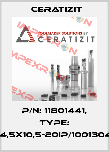 P/N: 11801441, Type: M4,5X10,5-20IP/10013040 Ceratizit