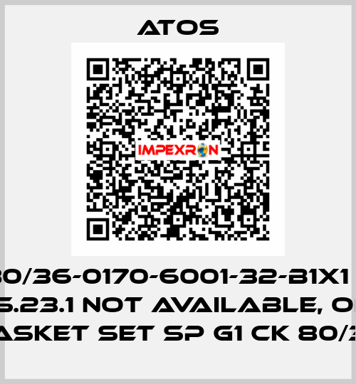 CK-80/36-0170-6001-32-B1X1 for Pos.23.1 not available, only gasket set SP G1 CK 80/36 Atos