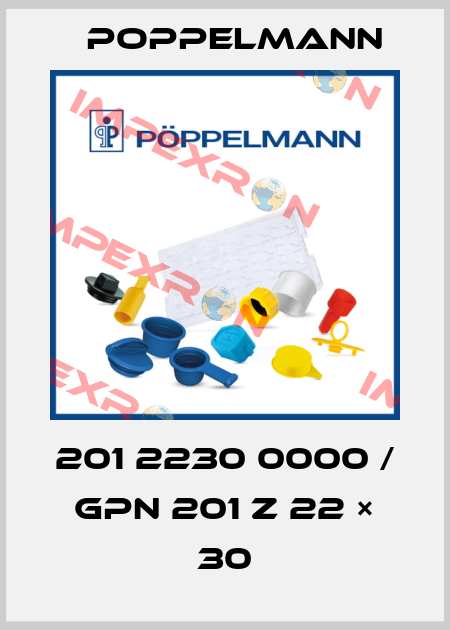 201 2230 0000 / GPN 201 Z 22 × 30 Poppelmann