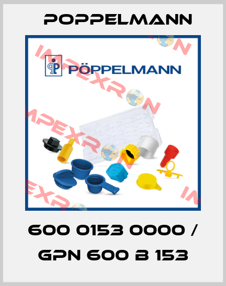 600 0153 0000 / GPN 600 B 153 Poppelmann