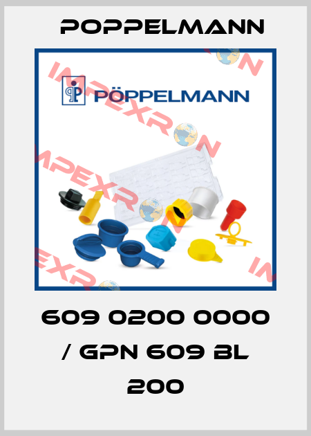 609 0200 0000 / GPN 609 BL 200 Poppelmann