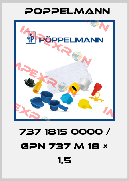 737 1815 0000 / GPN 737 M 18 × 1,5 Poppelmann