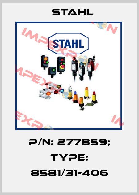 p/n: 277859; Type: 8581/31-406 Stahl