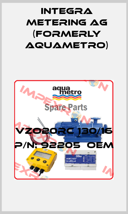 VZO20RC 130/16  P/N: 92205  oem Integra Metering AG (formerly Aquametro)