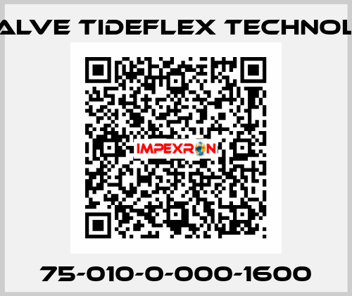 75-010-0-000-1600 Red Valve Tideflex Technologies