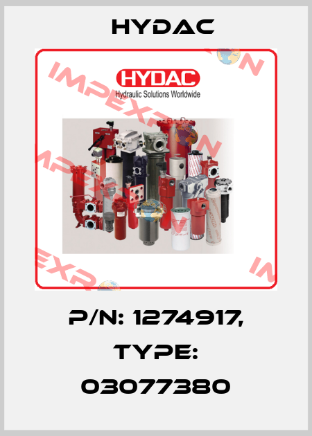 P/N: 1274917, Type: 03077380 Hydac