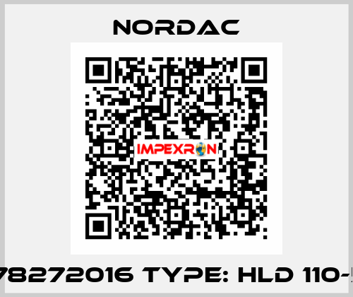 P/N: 278272016 Type: HLD 110-500/16 NORDAC