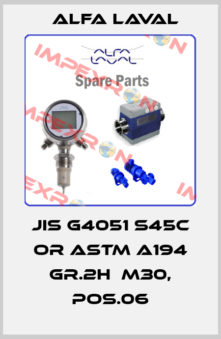 JIS G4051 S45C OR ASTM A194 GR.2H  M30, POS.06 Alfa Laval