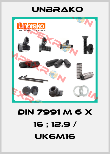 DIN 7991 M 6 x 16 ; 12.9 / UK6M16 Unbrako