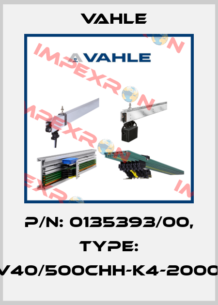 P/n: 0135393/00, Type: DT-UDV40/500CHH-K4-2000PE-AA Vahle