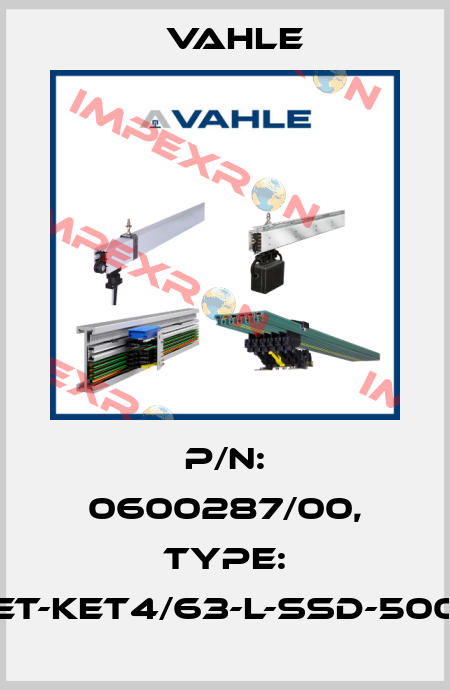 P/n: 0600287/00, Type: ET-KET4/63-L-SSD-500 Vahle
