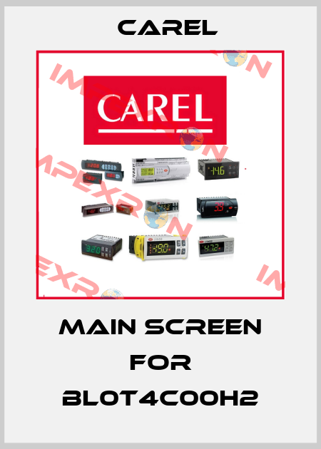 Main screen for BL0T4C00H2 Carel
