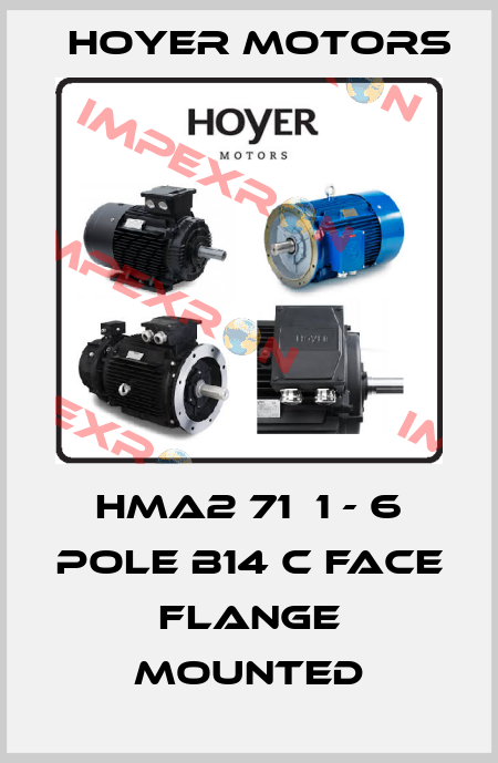 HMA2 71  1 - 6 pole B14 C face flange mounted Hoyer Motors