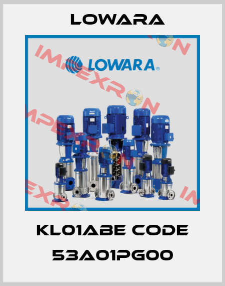 KL01ABE Code 53A01PG00 Lowara