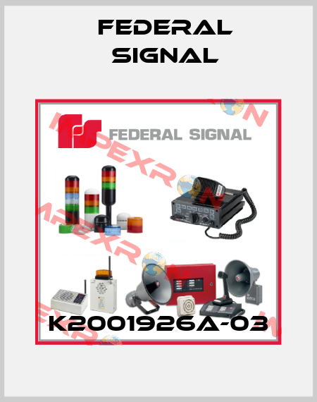K2001926A-03 FEDERAL SIGNAL